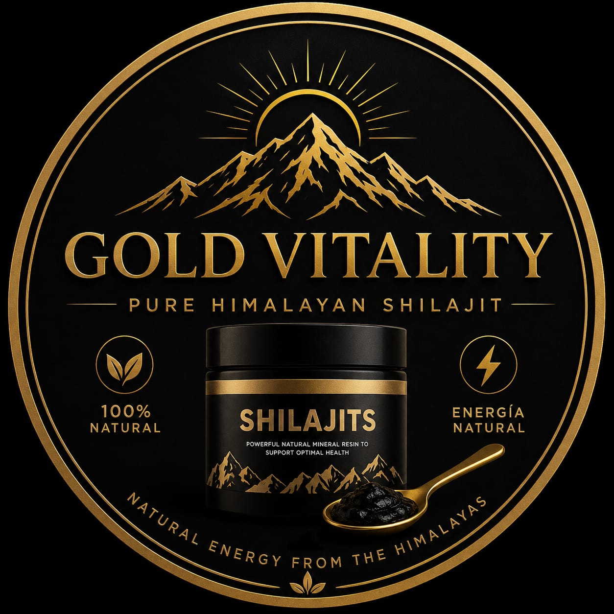 Resina de Shilajit pura - suplemento natural de energía