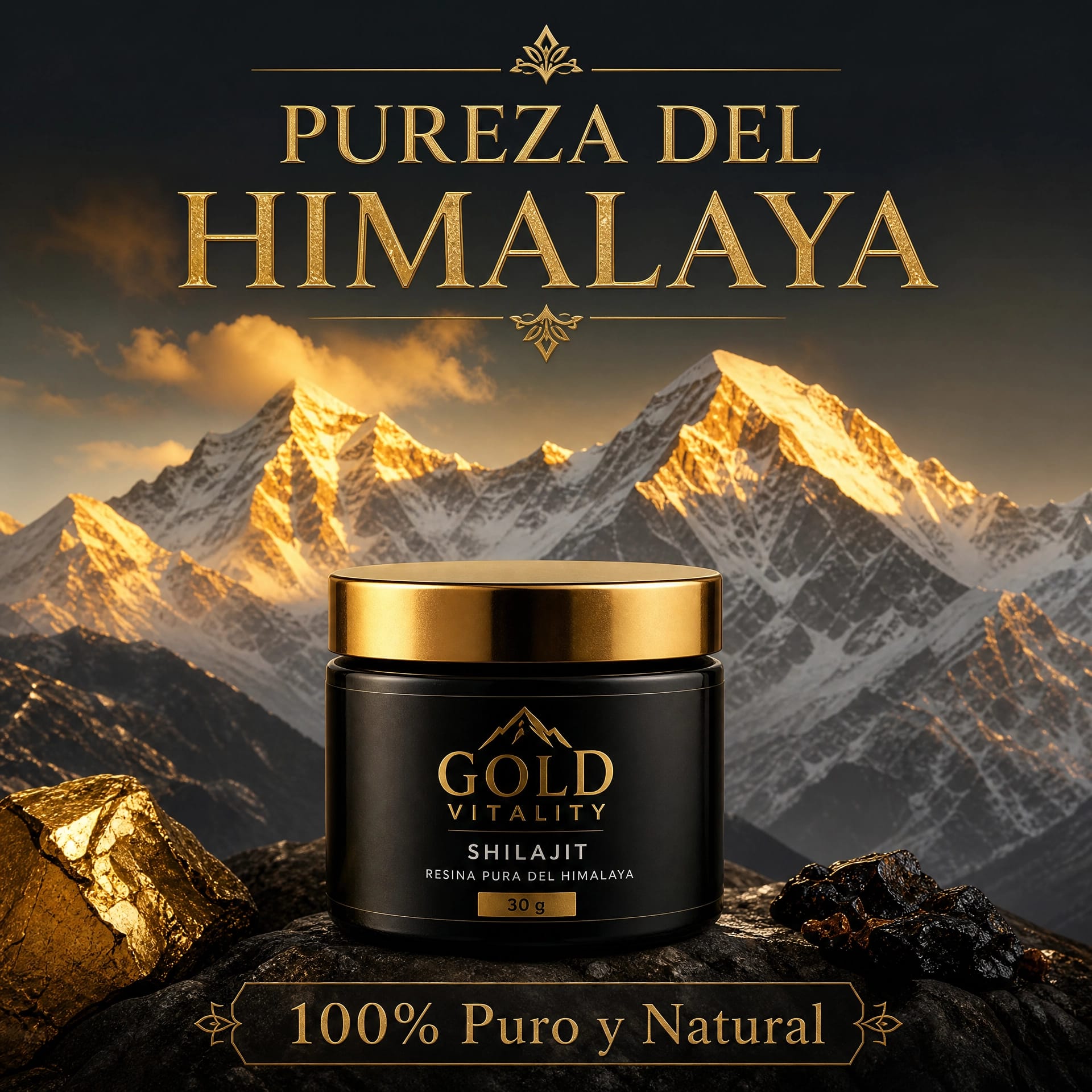 Suplemento Shilajit premium - origen natural del Himalaya